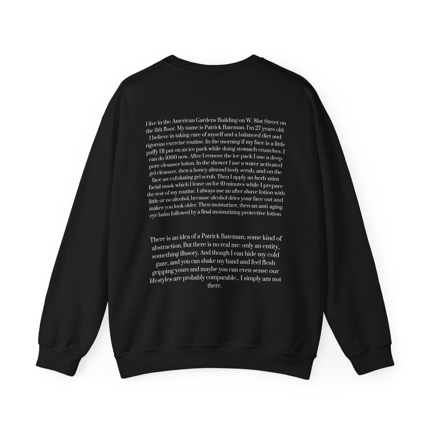 American Psycho Morning Routine Sweatshirt